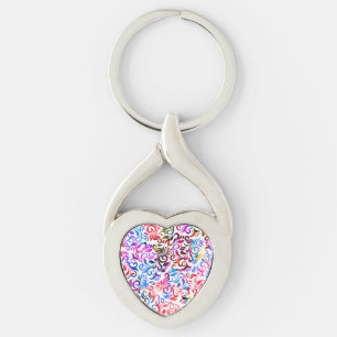 Cute colorful floral patterns Case-Mate iPhone cas Keychain