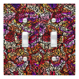 Cute colorful floral patterns light switch cover