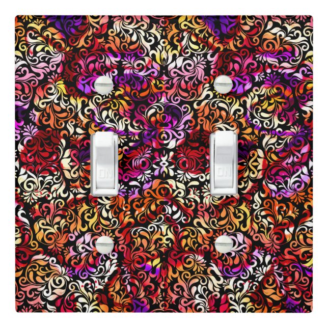 Cute colorful floral patterns light switch cover (In Situ)