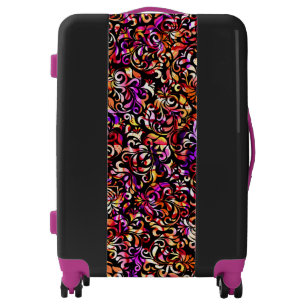 Cute colorful floral patterns luggage