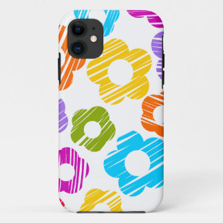 Cute colorful flower girly cheerful floral pattern iPhone 11 case
