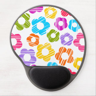 Cute colorful flower girly cheerful floral pattern gel mouse pad