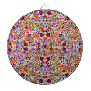 Cute colorful flowers collage design dart board