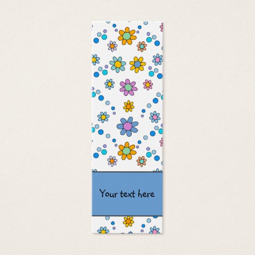 Cute colorful flowers design Bookmark