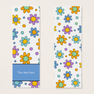 Cute colorful flowers design Bookmark