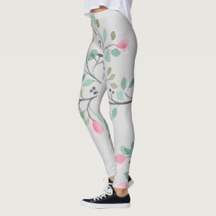 Cute Colorful Flowers Design Leggings