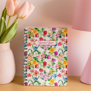 Cute Colorful Flowers Floral Feminine Girly Planner