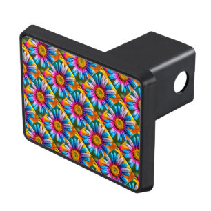 Cute Colorful Flowers Pattern Hitch Cover