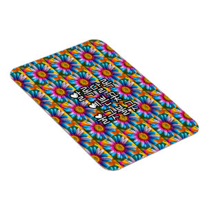 Cute Colorful Flowers Pattern Magnet
