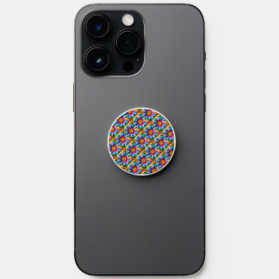 Cute Colorful Flowers Pattern PopSocket