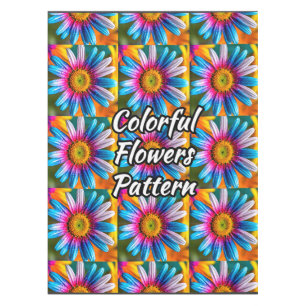Cute Colorful Flowers Pattern Tablecloth
