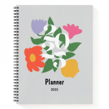 Cute Colorful Flowers Personalized Planner