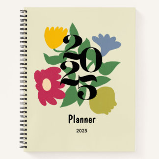 Cute Colorful Flowers Personalized Planner Notebook