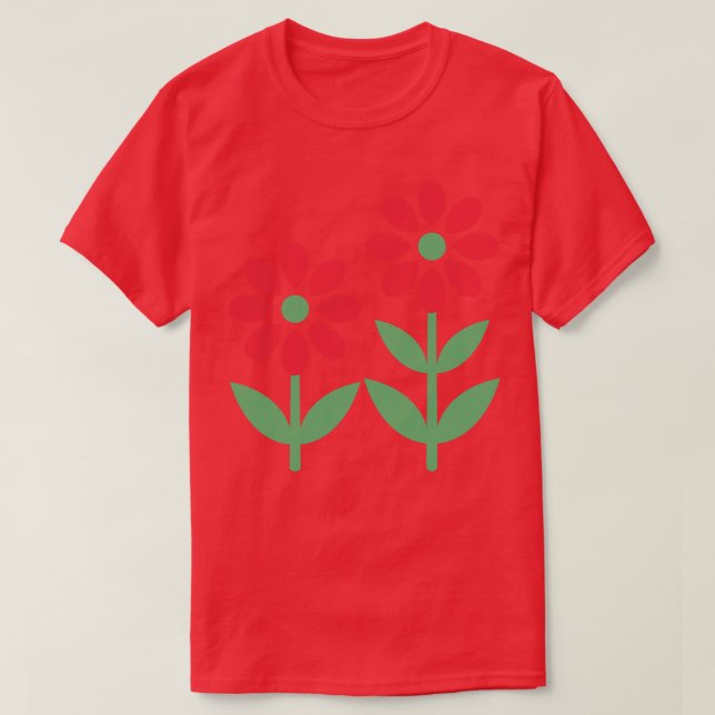 Cute Colorful Flowers T-Shirt (Design Front)