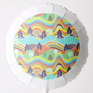 Cute colorful forest patterns adult cloth face mas balloon