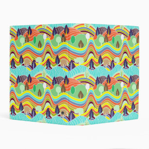 Cute colorful forest patterns mini binder