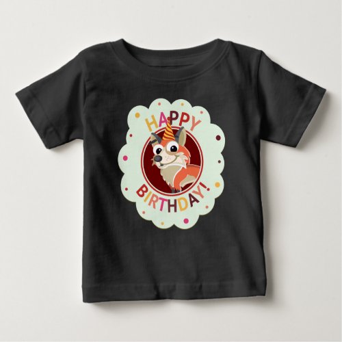 cute colorful fox birthday design baby T_Shirt
