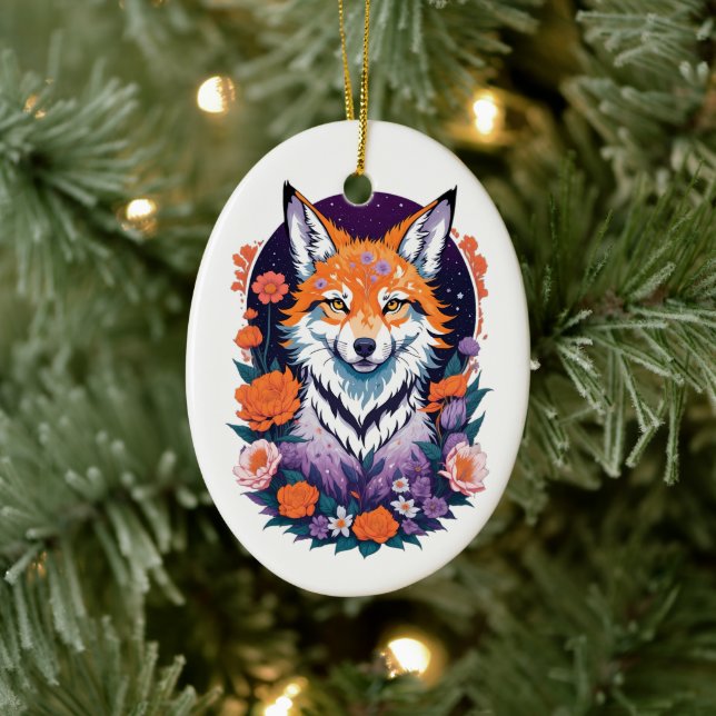 Cute Colorful Fox Ornament (Tree)