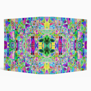Cute colorful fragments design 3 ring binder
