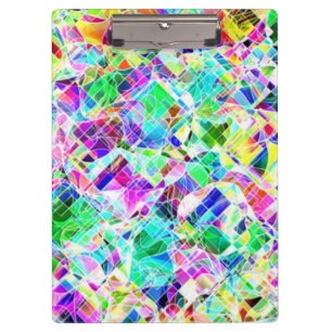 Cute colorful fragments design clipboard