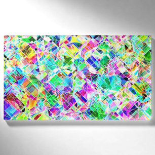 Cute colorful fragments design name tag