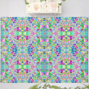 Cute colorful fragments design outdoor rug