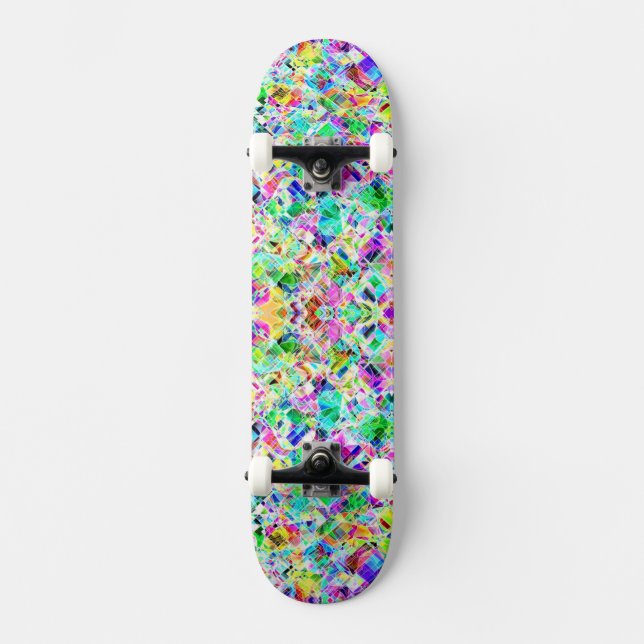 Cute colorful fragments design skateboard (Front)