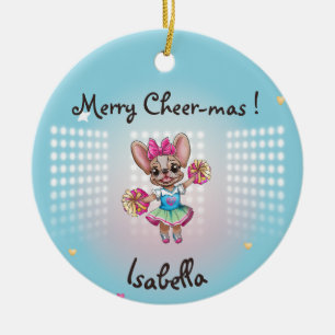 Cute Colorful Frenchie Pawsitive School Spirit Ceramic Ornament