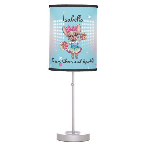 Cute Colorful Frenchie Pawsitive School Spirit Table Lamp