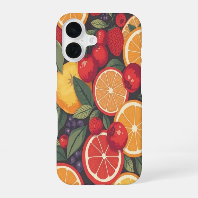 Cute Colorful Fruit Pattern – Fun Summer Design  iPhone Case (Back)