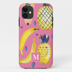 Cute & Colorful Fruity Banana Papaya & Pineapple iPhone 11 Case