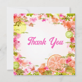 Cute colorful fruity thank you card
