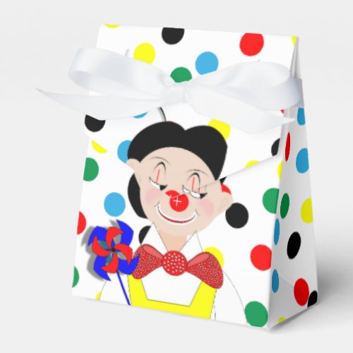 Cute Colorful Funny Cartoon Circus Clown Favor Boxes