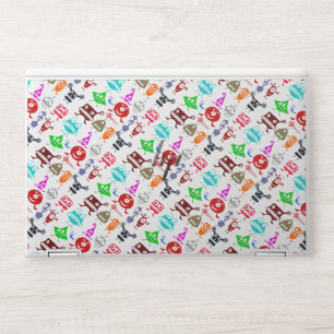 Cute colorful funny monsters pattern HP laptop skin