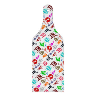 Cute colorful funny monsters patterns cutting board