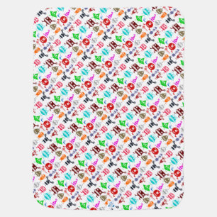 Cute colorful funny monsters patterns swaddle blanket