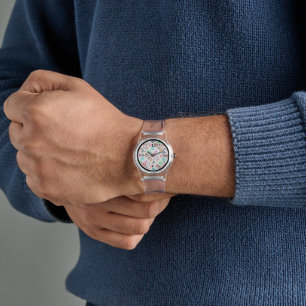 Cute colorful funny monsters patterns watch