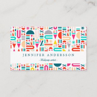 Cute colorful geometric forms patterns