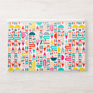 Cute colorful geometric forms patterns votive cand HP laptop skin