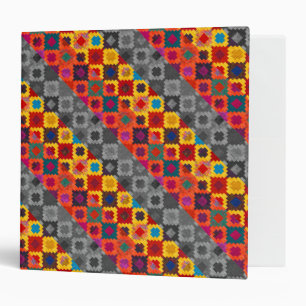 Cute colorful geometric patterns binder
