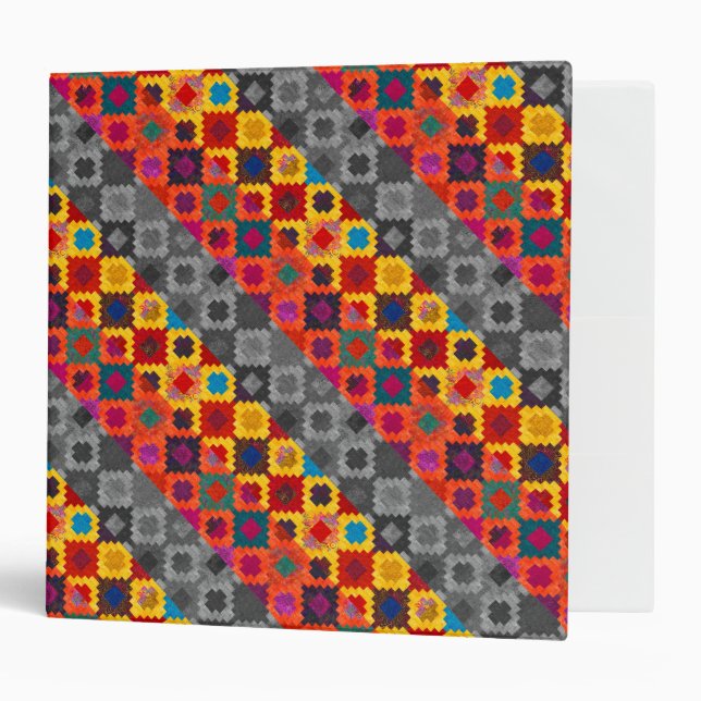 Cute colorful geometric patterns binder (Front/Inside)