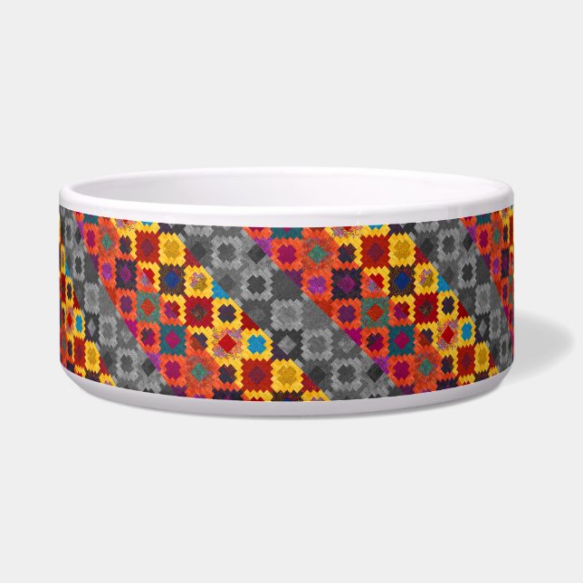 Cute colorful geometric patterns bowl (Front)