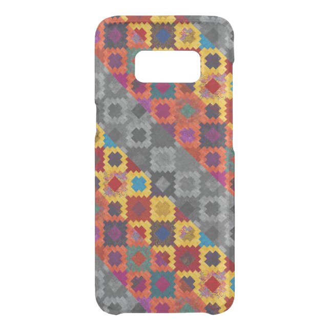 Cute colorful geometric patterns uncommon samsung galaxy case (Back)