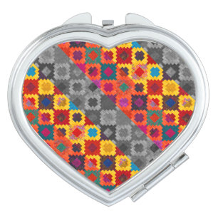 Cute colorful geometric patterns vanity mirror