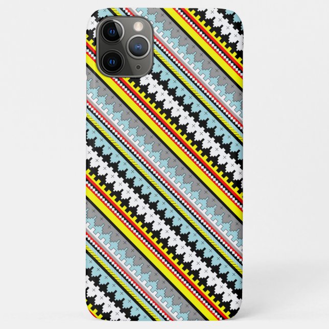 Cute colorful geometric stripes pattern Case-Mate iPhone case (Back)