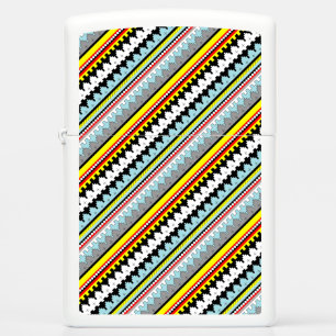 Cute colorful geometric stripes pattern Case-Mate Zippo Lighter