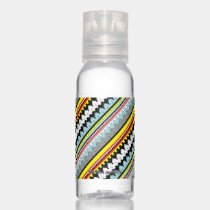 Cute colorful geometric stripes pattern hand sanitizer