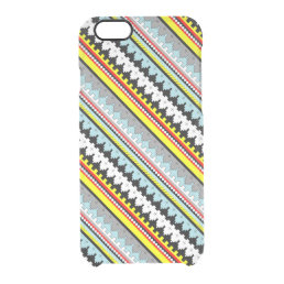 Cute colorful geometric stripes pattern clear iPhone 6/6S case