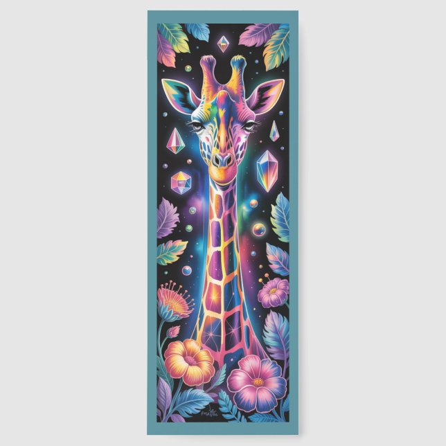 Cute Colorful Giraffe Bookmarks (Front)