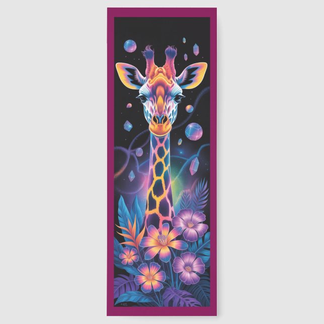 Cute Colorful Giraffe Bookmarks (Front)